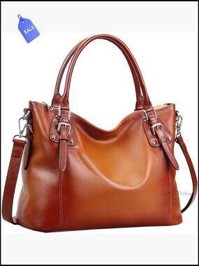Genuine Leather Tote Shoulder Bag Satchel Purse Top Handle Crossbody